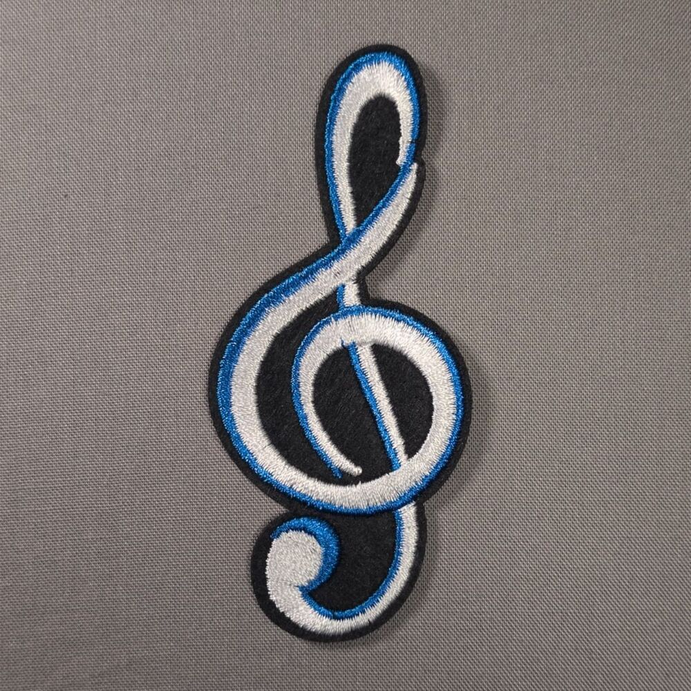 Treble Clef Music Note Iron On Patch | Music Patch